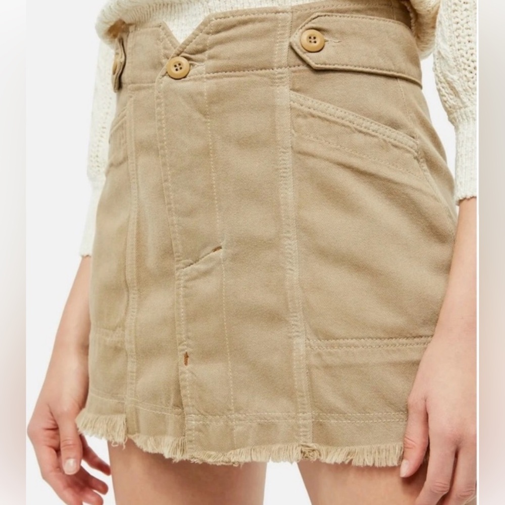Free People Button-Front Skirt